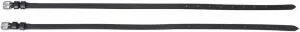 Henri de Rivel Leather Spur Straps with Plain Buckle - Black - 16