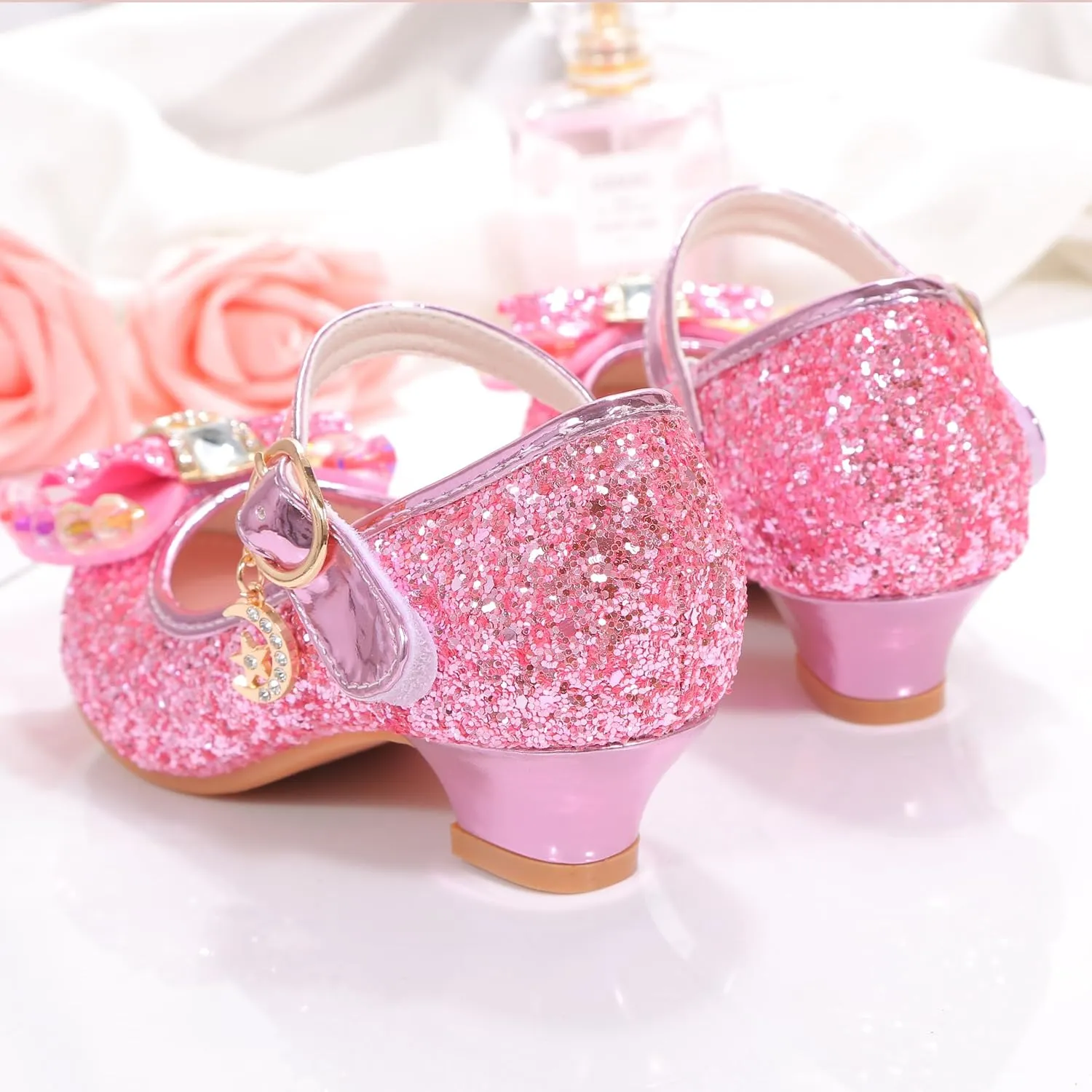 High Heels for Kids Princess Shoes Flats Wedding Party for Girls Toddler Little Kid