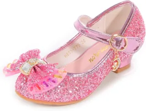 High Heels for Kids Princess Shoes Flats Wedding Party for Girls Toddler Little Kid