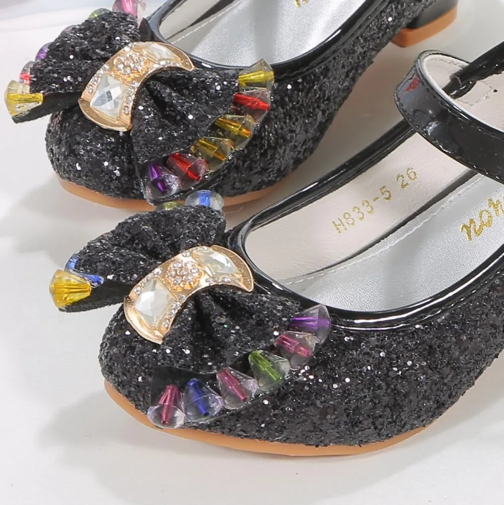 High Heels for Kids Princess Shoes Flats Wedding Party for Girls Toddler Little Kid