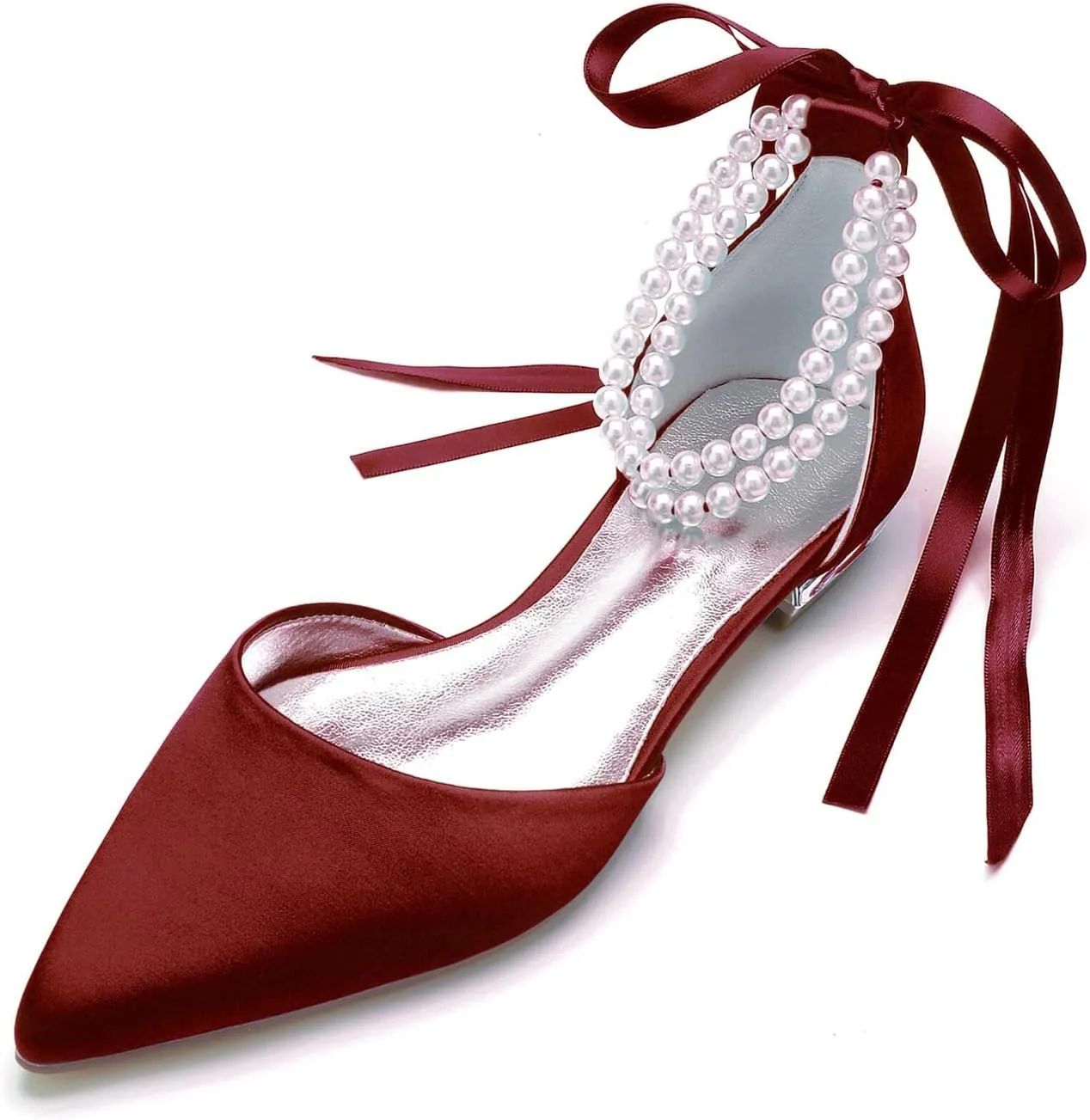 Hyinlays Women's Flats Pointed Toe Party Dress Shoes Flats for Women Flat Comfortable Dressy Pumps