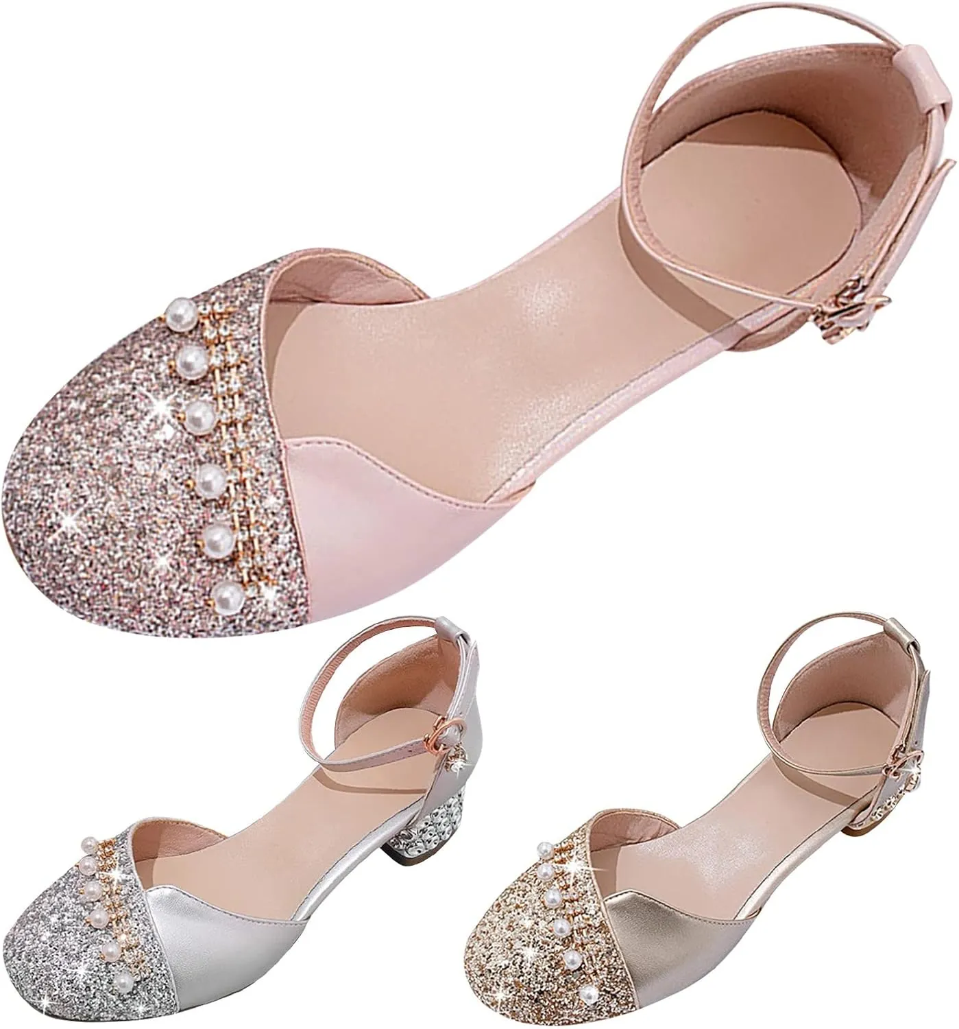 Infant Baby Girls Mary Jane Flats Bow Non-slip Moccasins Rubber Sole Mary Jane Crib Shoes Baptism Dress Shoes