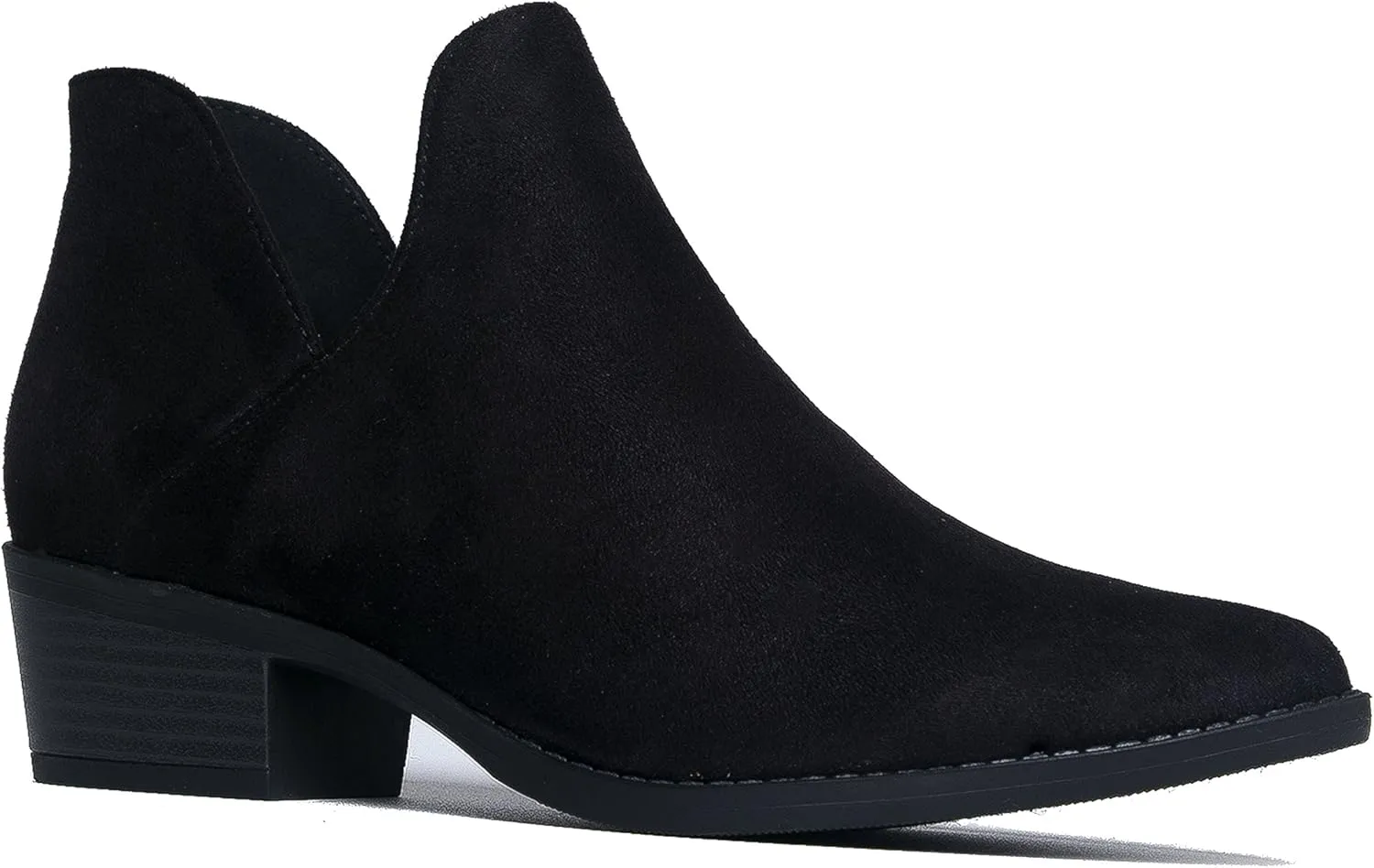 J. Adams Cute Western Cowboy Bootie - Womens Pointed Toe Slip on Ankle Boot - Zip Up Low Heel - Levi