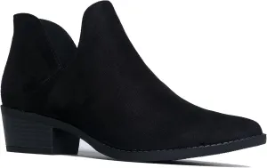J. Adams Cute Western Cowboy Bootie - Womens Pointed Toe Slip on Ankle Boot - Zip Up Low Heel - Levi