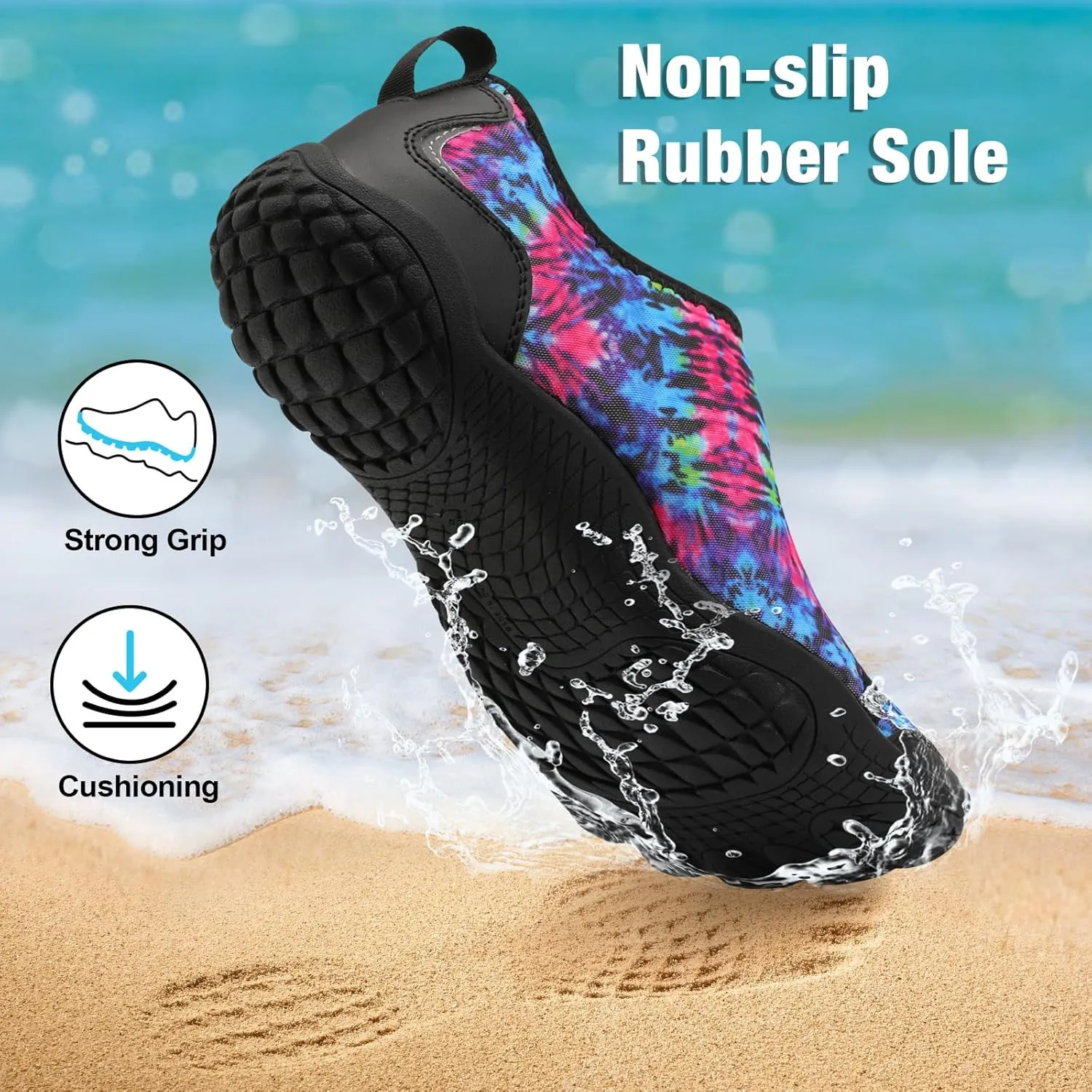 JIASUQI Water Shoes for Men Women Barefoot Swim Beach Shoes Quick Dry Hiking Shoes Sneakers for Adults