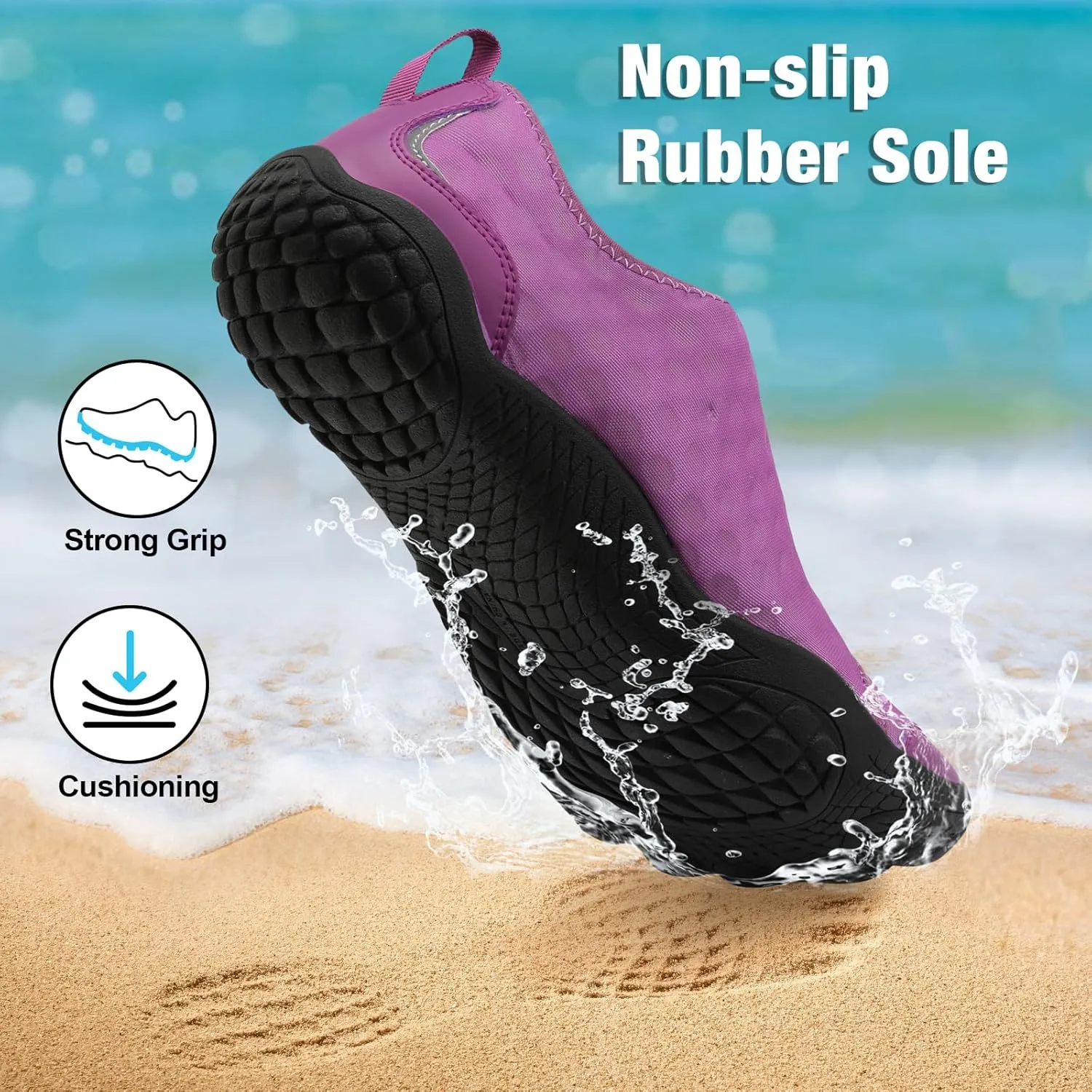 JIASUQI Water Shoes for Men Women Barefoot Swim Beach Shoes Quick Dry Hiking Shoes Sneakers for Adults