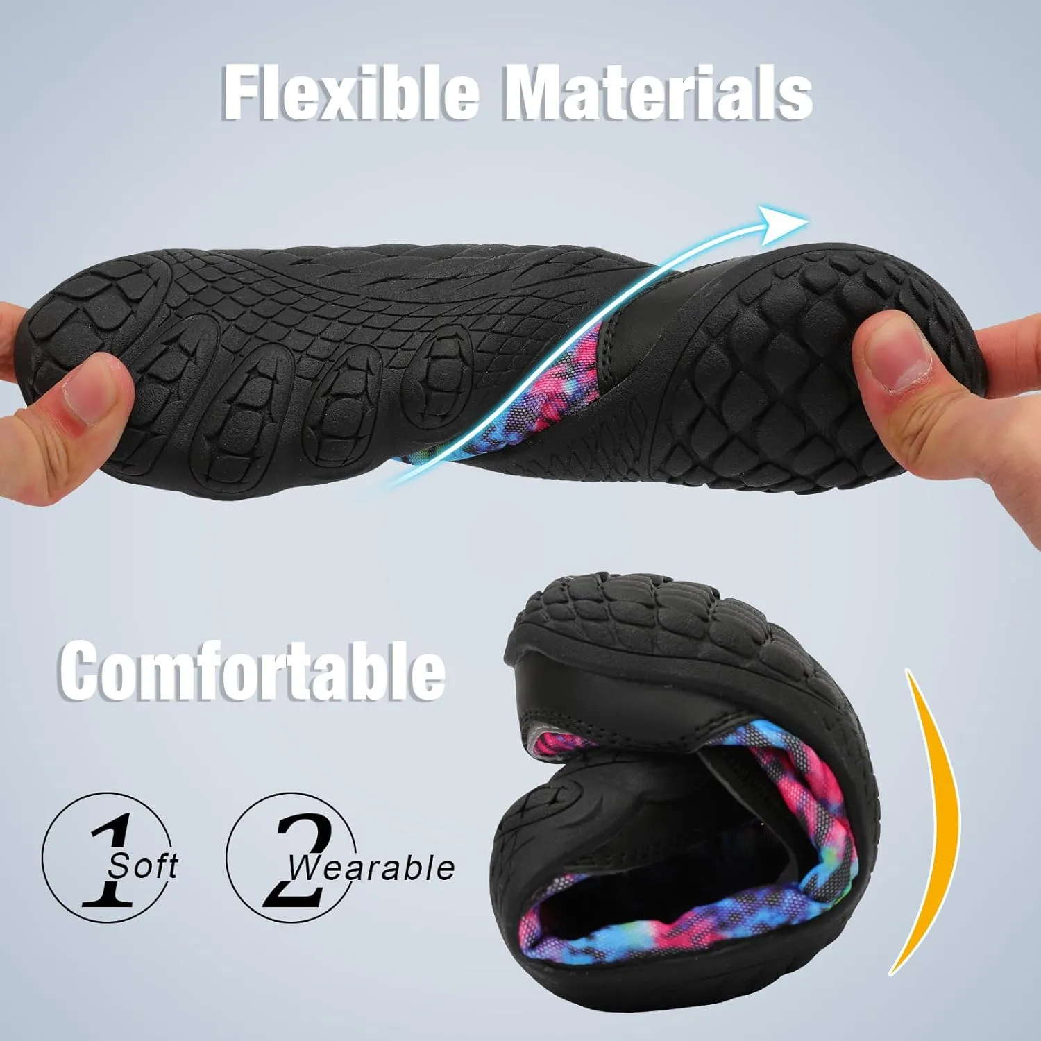 JIASUQI Water Shoes for Men Women Barefoot Swim Beach Shoes Quick Dry Hiking Shoes Sneakers for Adults