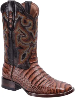 Joe Boots JB704 Caiman Print Leather Men's Western Boots: Square Toe Cowboy Boots & Rodeo Boots