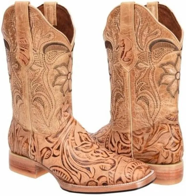 Joe Boots Men's Western Boots: Square Toe Cowboy & Rodeo Boots in Genuine Leather 569