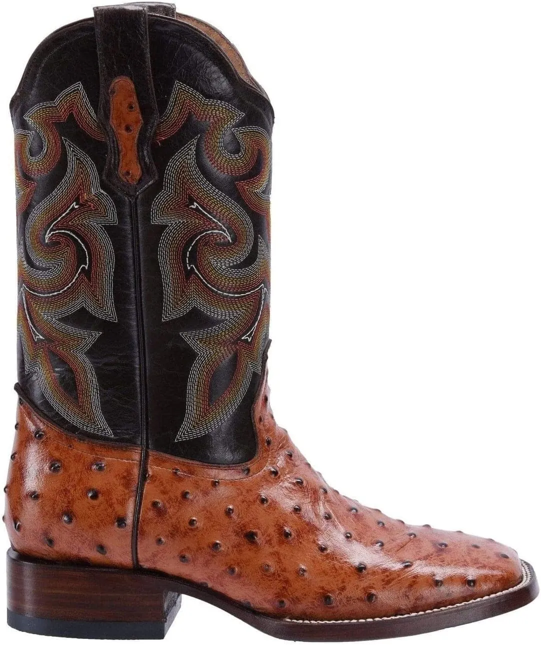 Joe Boots Western Boots For Men Ostrich Print Leather 701