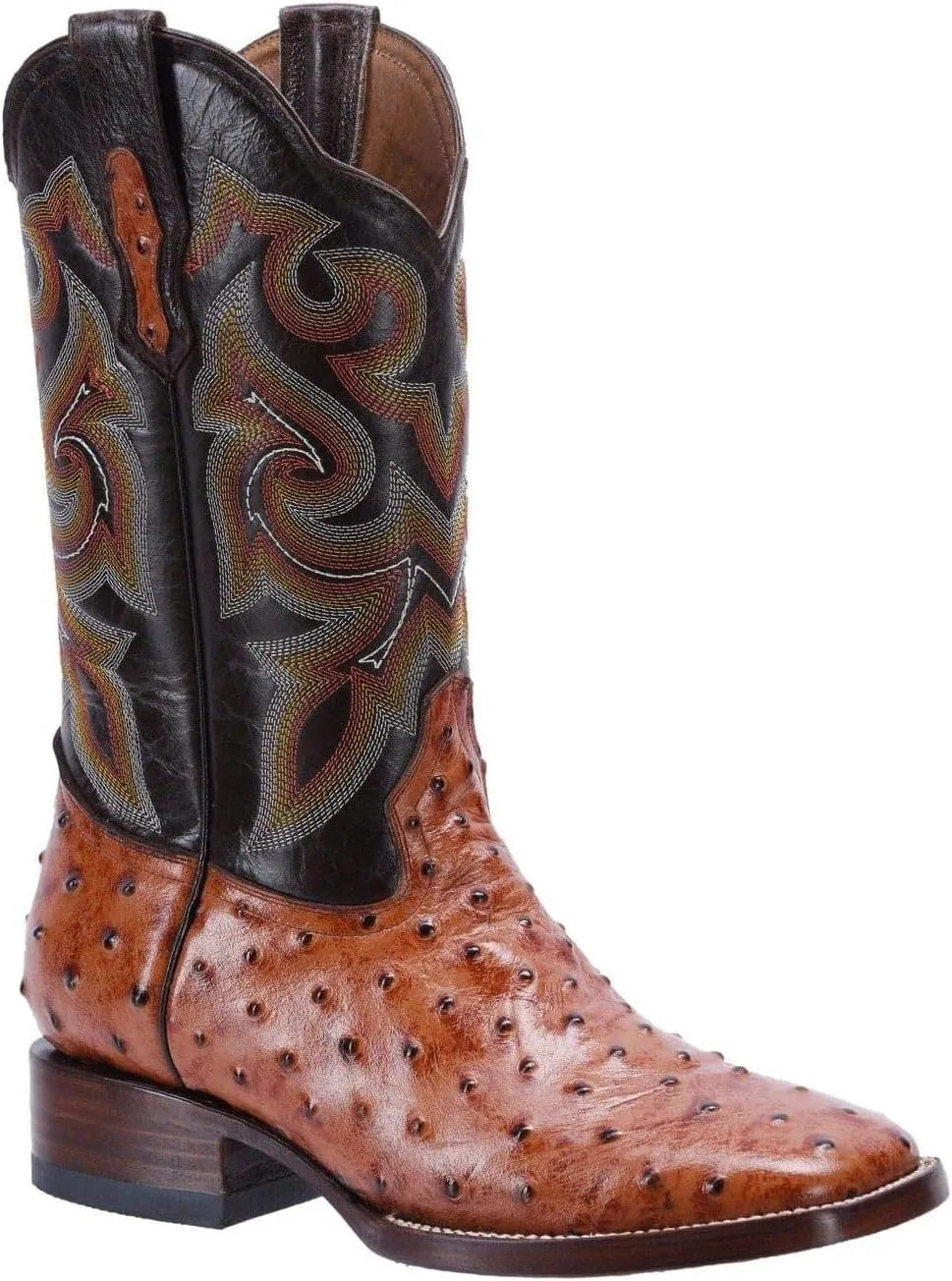 Joe Boots Western Boots For Men Ostrich Print Leather 701
