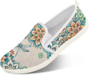 JoyLamoria Shark Sneakers Causal Walking Shoes Women Slip on Mesh Shoes Comfort Low Top Trainer Tennis Shoe for Work Nurse Travel