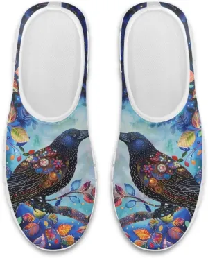 JoyLamoria Womens Floral Skull Print Low Top Lightweight Walking Shoes Girls Go Easy Travel Shoes Art Comfy Sneakers