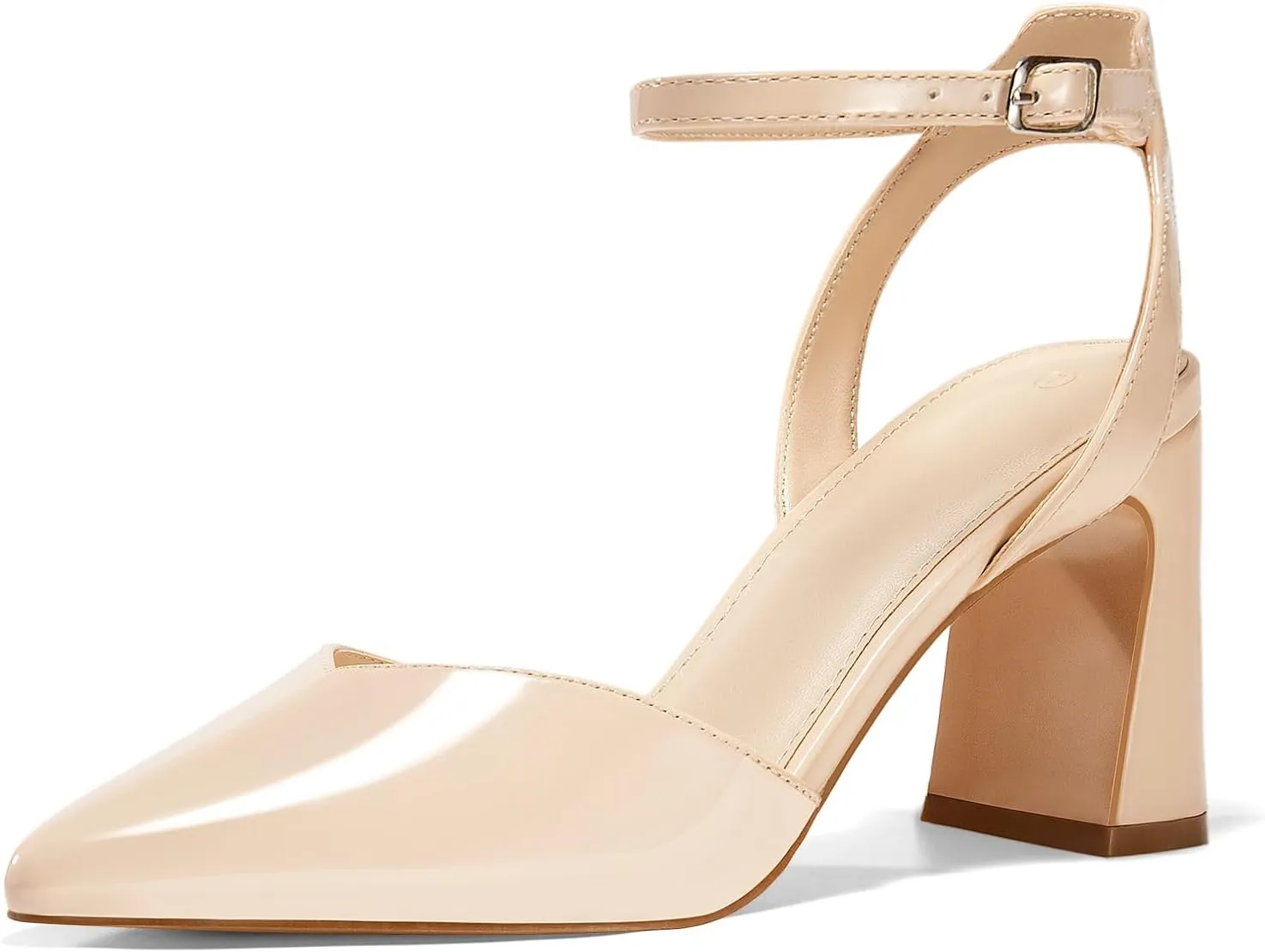 Juliet Holy Womens Closed Toe Heels Chunky Block Heel Ankle Strap Pumps Slingback Heeled Sandals