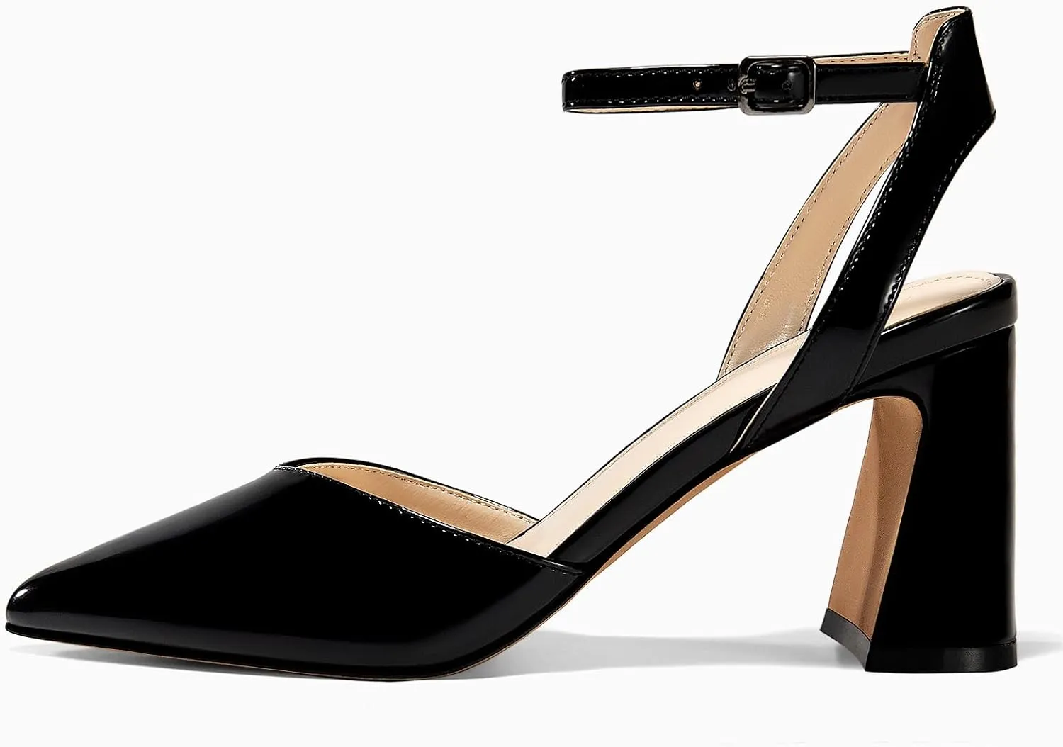 Juliet Holy Womens Closed Toe Heels Chunky Block Heel Ankle Strap Pumps Slingback Heeled Sandals