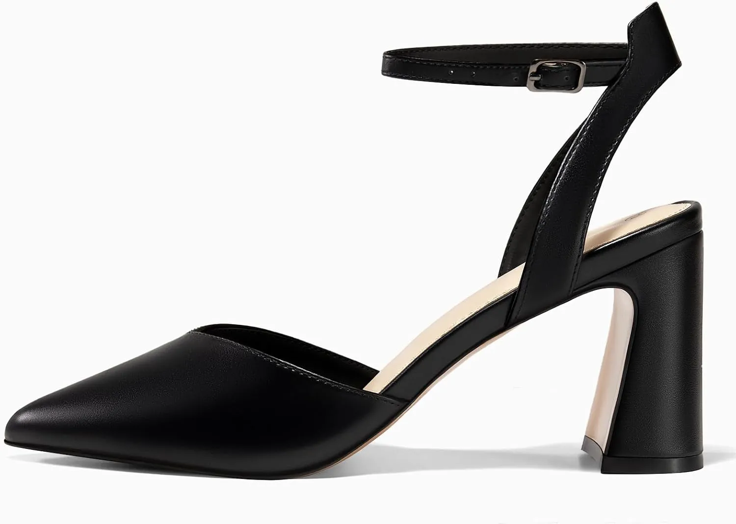 Juliet Holy Womens Closed Toe Heels Chunky Block Heel Ankle Strap Pumps Slingback Heeled Sandals