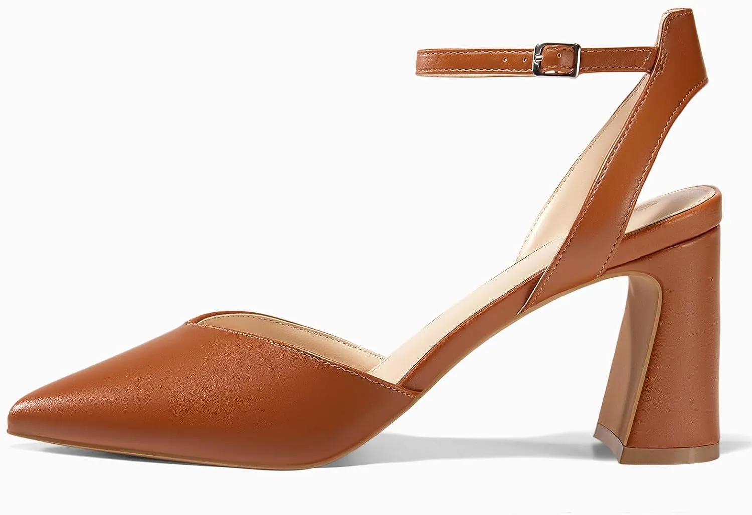 Juliet Holy Womens Closed Toe Heels Chunky Block Heel Ankle Strap Pumps Slingback Heeled Sandals
