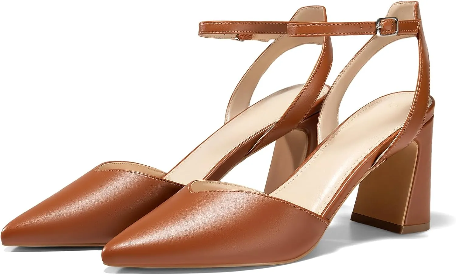 Juliet Holy Womens Closed Toe Heels Chunky Block Heel Ankle Strap Pumps Slingback Heeled Sandals