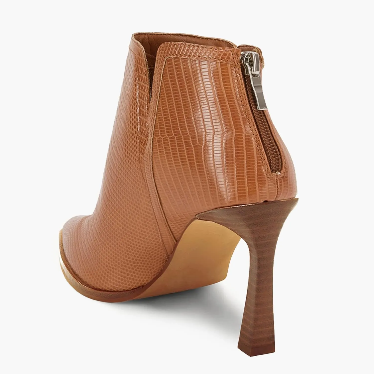 Juliet Holy Womens High Heel Booties Pointed Toe V Cut Back Zipper Short Dress Ankle Boots