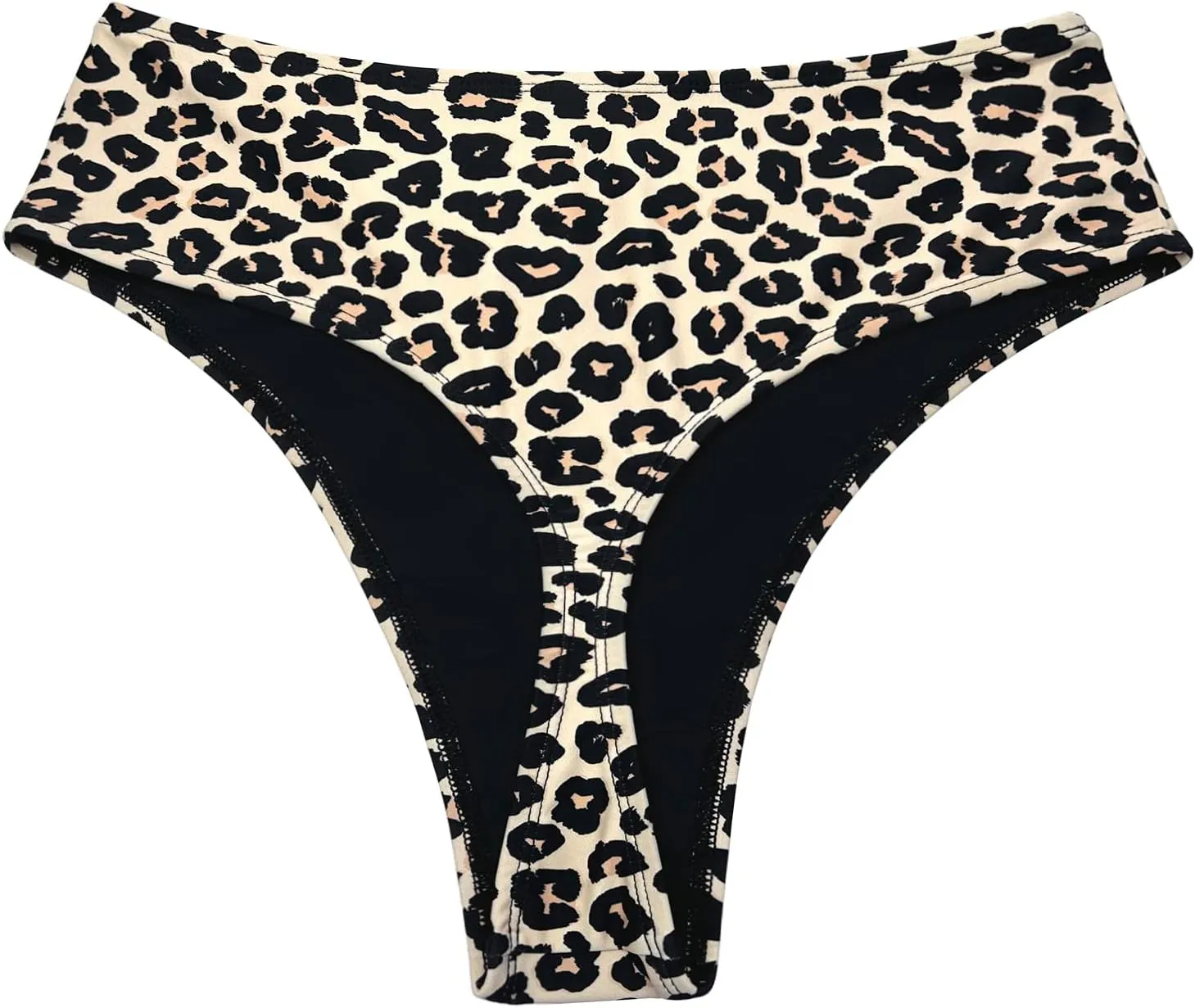 Kepblom Women's Thong Rave Bottoms High Waisted Bikini Bottom High Cut Panties for Dance Festival