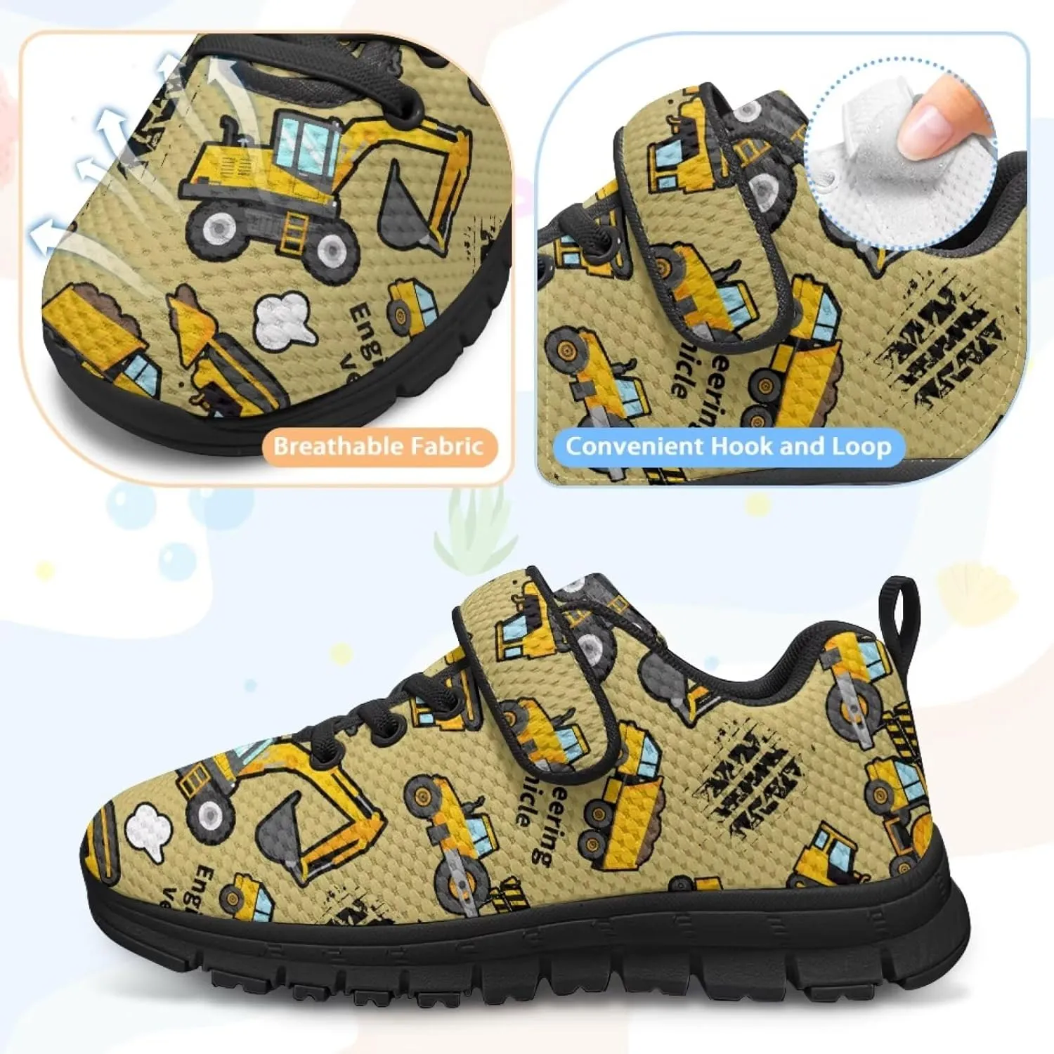 Kids Shoes for Boys Breathable Lightweight Single Buckle Sneakers Low Top Mesh Athletic Casual Shoes