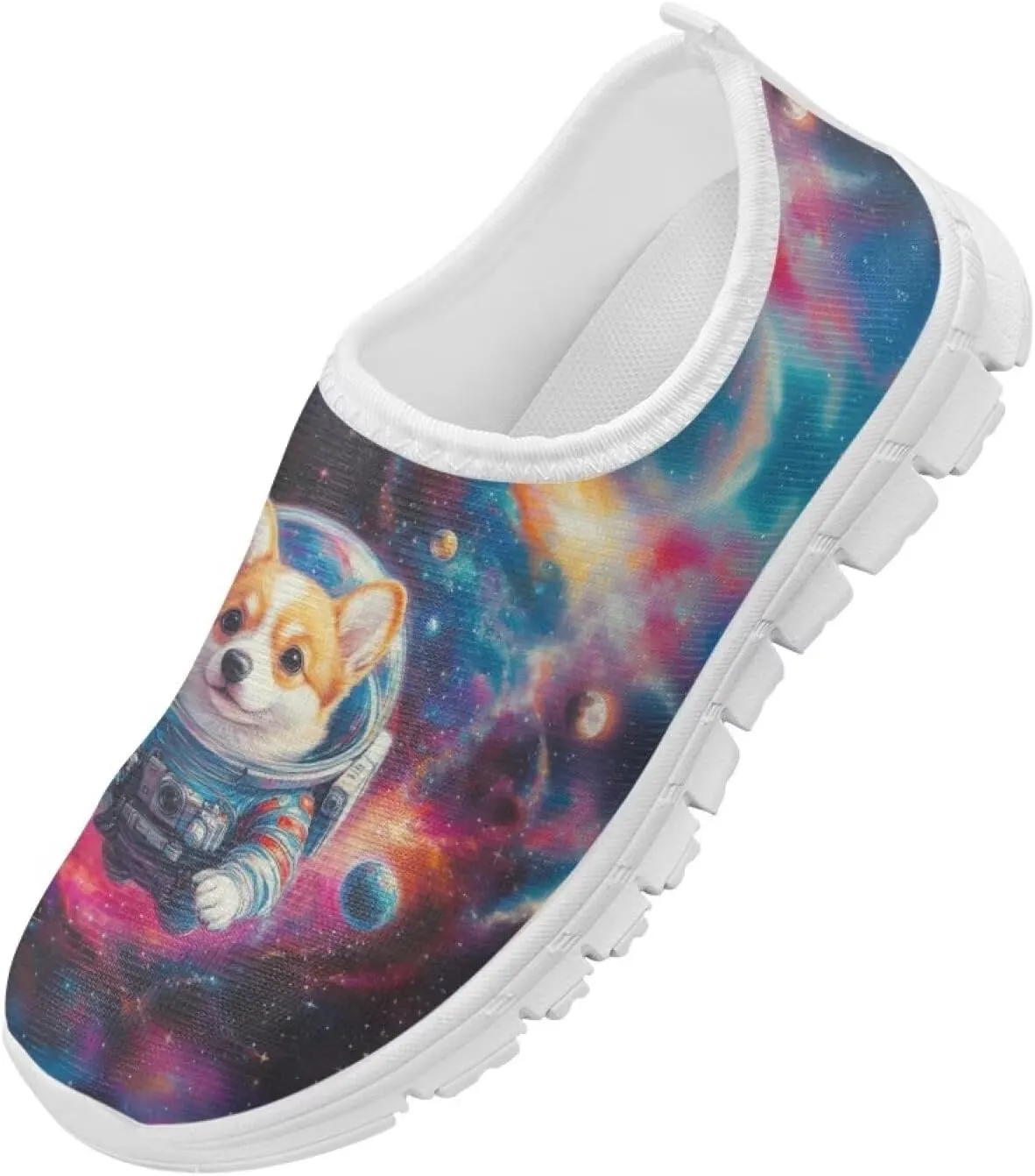 Kids Slip On Shoes Boys Sneakers Gym Shoes Space Themed Tennis Shoes