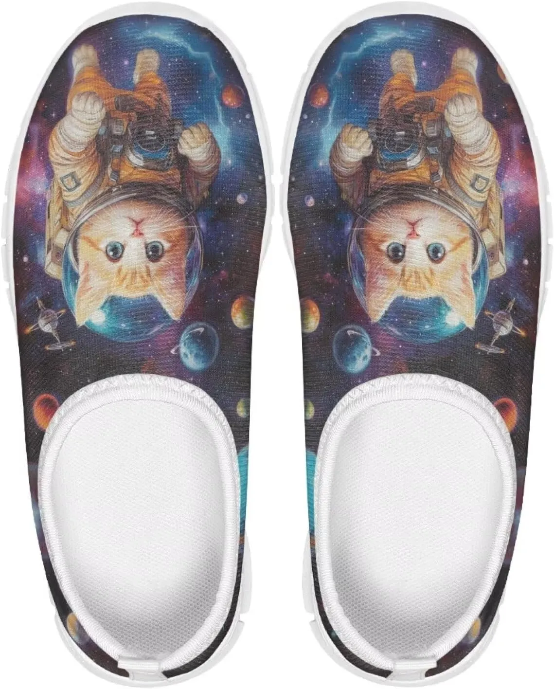Kids Slip On Shoes Boys Sneakers Gym Shoes Space Themed Tennis Shoes
