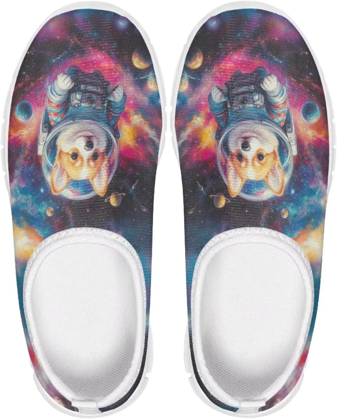 Kids Slip On Shoes Boys Sneakers Gym Shoes Space Themed Tennis Shoes