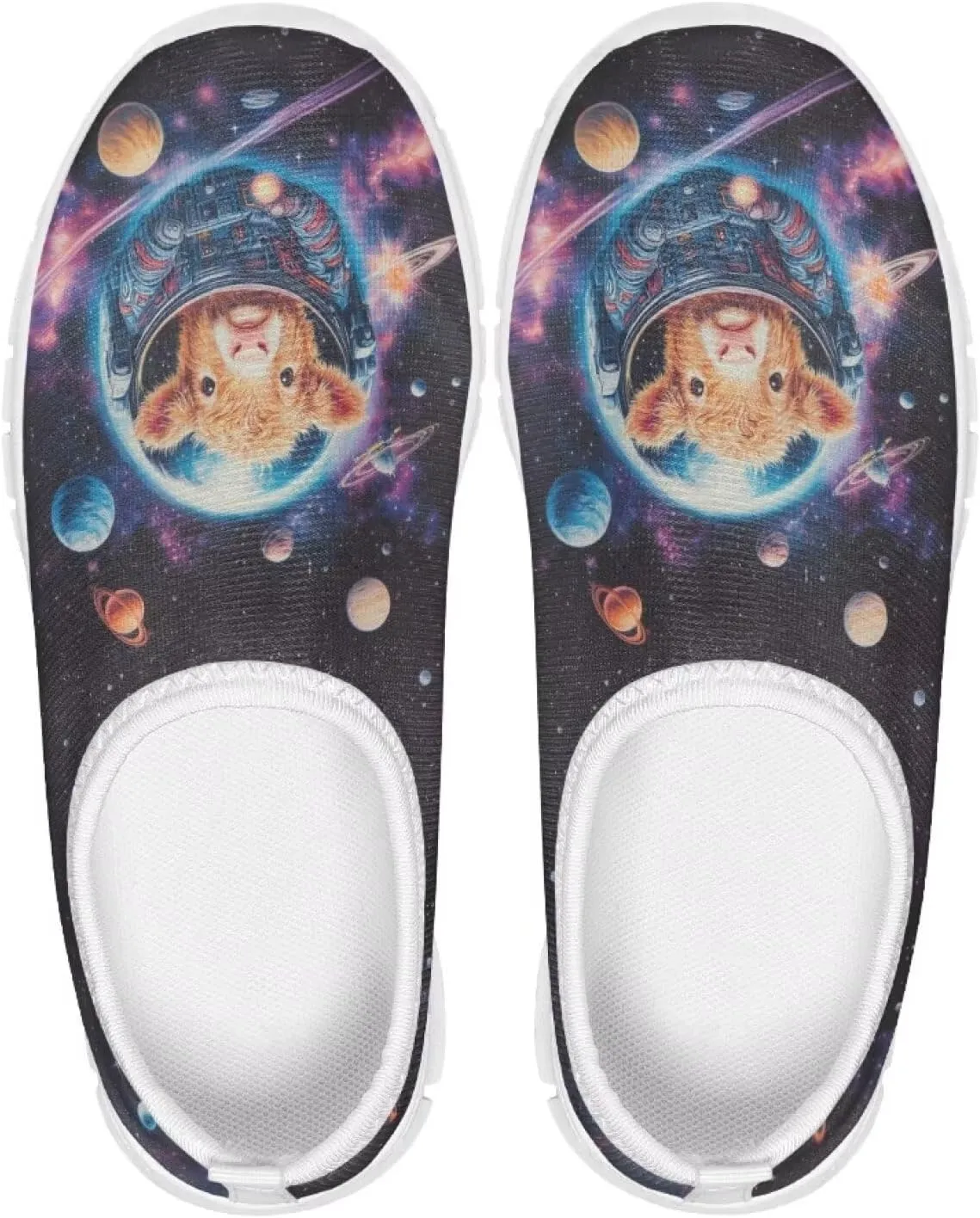 Kids Slip On Shoes Boys Sneakers Gym Shoes Space Themed Tennis Shoes