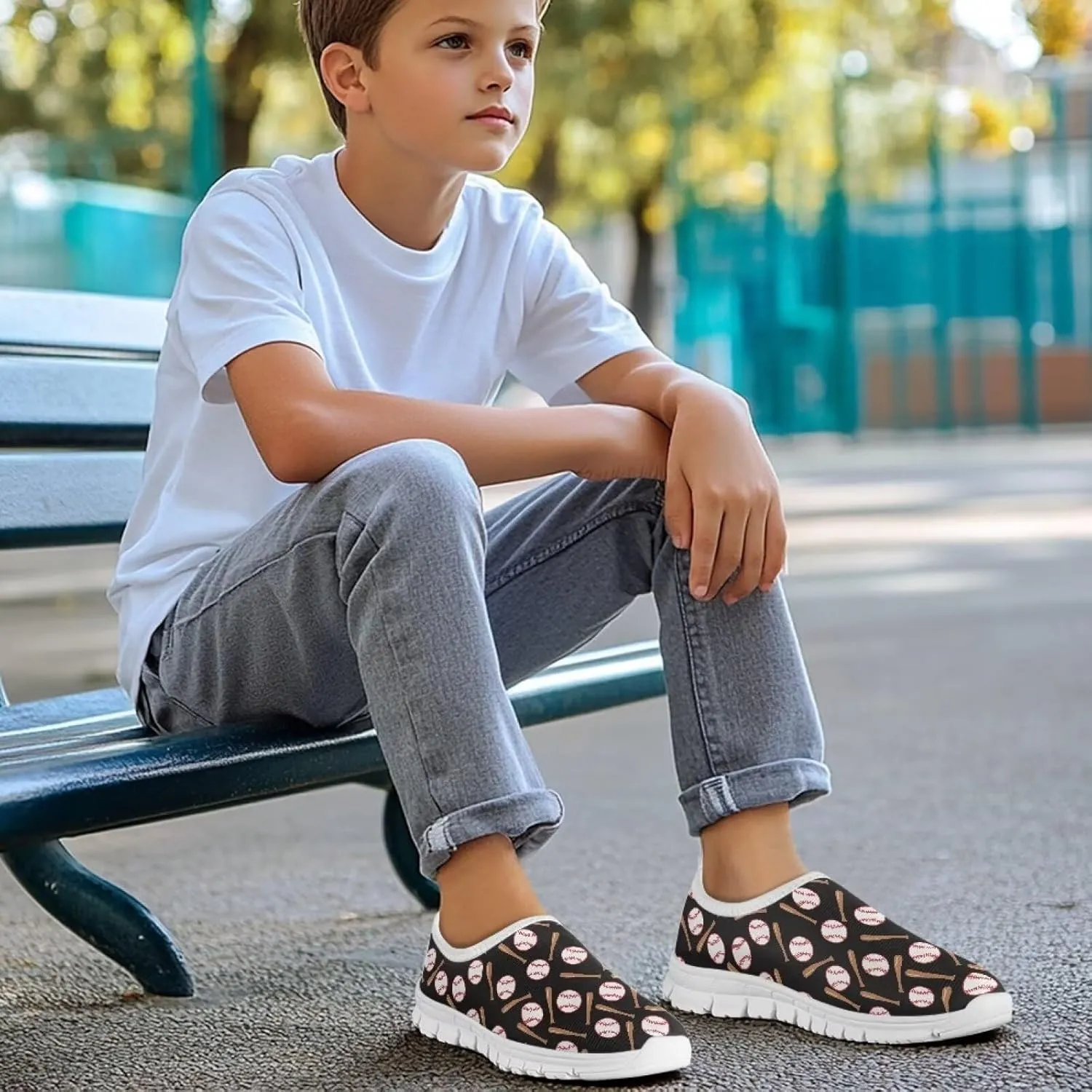 Kids Slip On Shoes Sneakers Boys Athletic Shoes Little Kids Gym Shoes