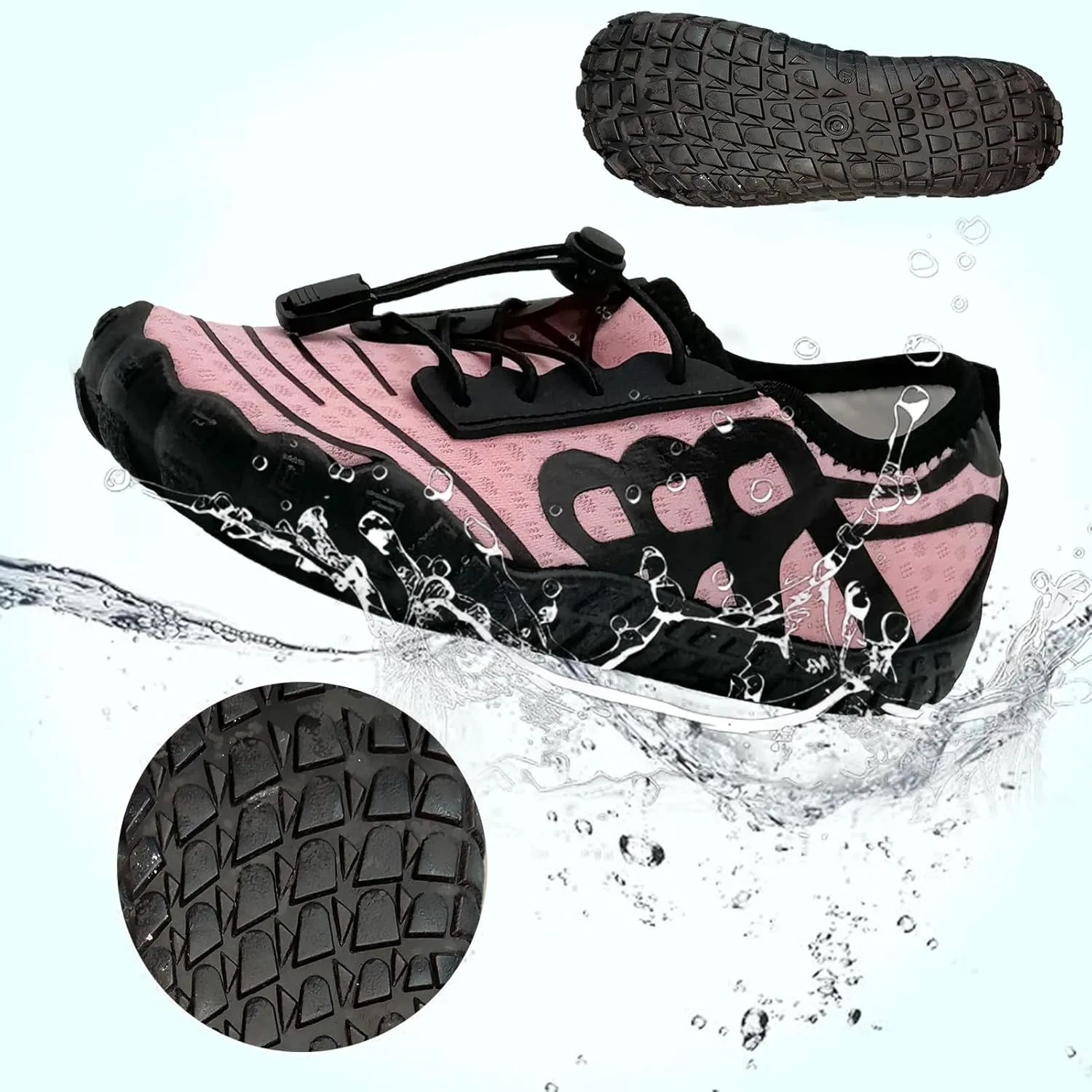 Kids Water Shoes Boys Girls Quick Dry Wide Barefoot Aqua Sneakers Breathable Beach Swim Shoes for Hiking Diving Boating Outdoor Water Sports