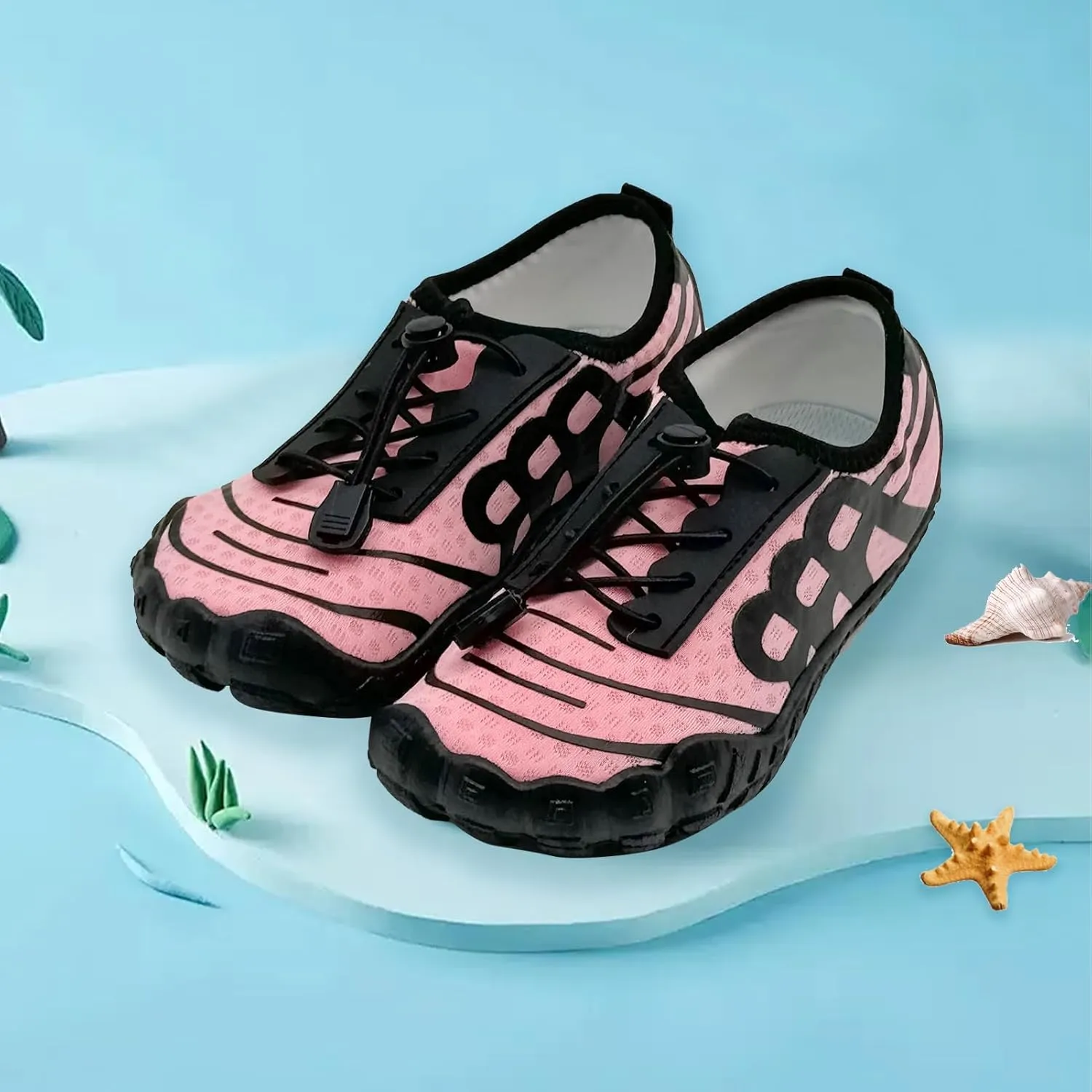Kids Water Shoes Boys Girls Quick Dry Wide Barefoot Aqua Sneakers Breathable Beach Swim Shoes for Hiking Diving Boating Outdoor Water Sports