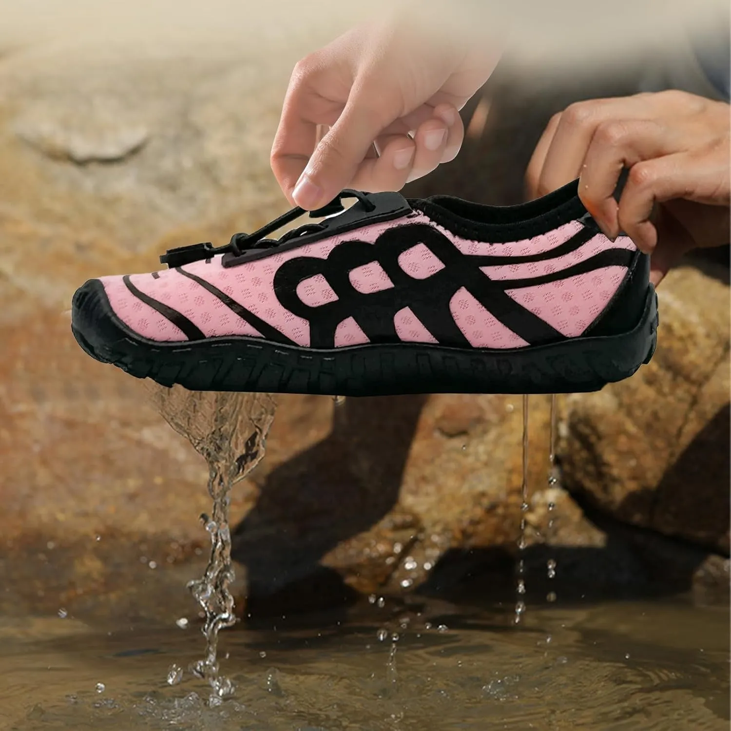 Kids Water Shoes Boys Girls Quick Dry Wide Barefoot Aqua Sneakers Breathable Beach Swim Shoes for Hiking Diving Boating Outdoor Water Sports