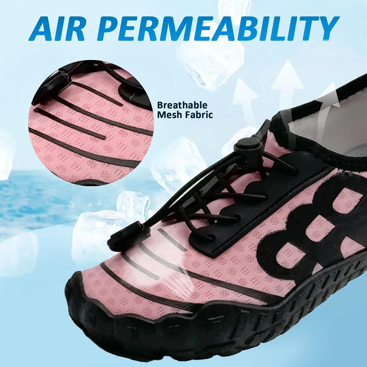 Kids Water Shoes Boys Girls Quick Dry Wide Barefoot Aqua Sneakers Breathable Beach Swim Shoes for Hiking Diving Boating Outdoor Water Sports