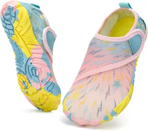 Kids Water Shoes Boys Girls - Wide Toe Box Quick Dry Barefoot Shoes Breathable Non Slip Aqua Athletic Sneakers for Swim Beach Pool Kayak Hiking Sand Walking Travel Essentials (Little Kid/Big Kid)