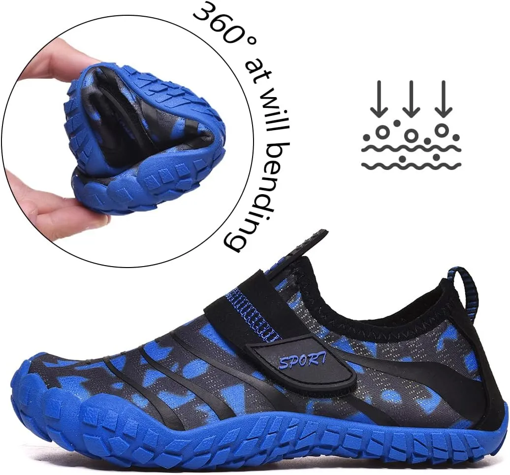 Kids Water Shoes Quick Dry Barefoot Aqua Sport Shoes Boys Girls Lightweight Sneakers Beach Swim Pool Shoes