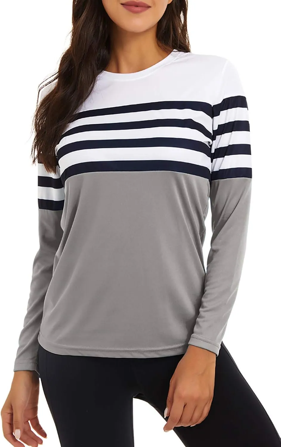 KINGFEN Women's UPF 50  Sun Protection Quick Dry Shirts Hiking Long Sleeve Tops