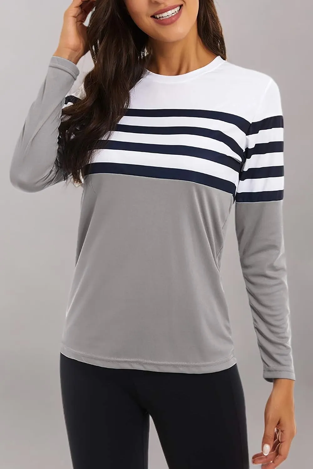 KINGFEN Women's UPF 50  Sun Protection Quick Dry Shirts Hiking Long Sleeve Tops