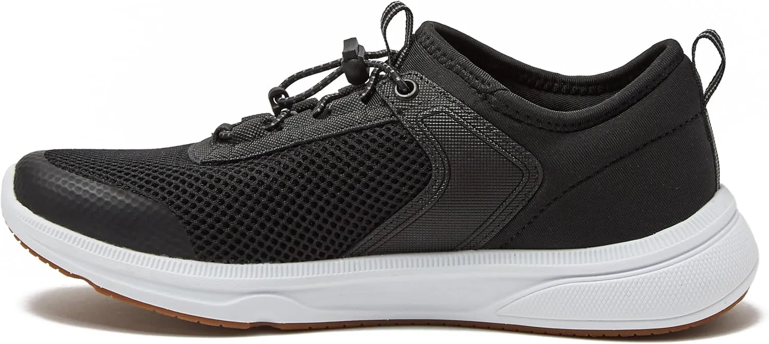 Lands' End Slip On Water Sneakers for Women with Quick Dry Mesh, Lightweight Sport Womens Water Shoes with Drainage Holes for Beach or Pool, Black or Silver, Adult Size 6-11 Water Shoes for Women