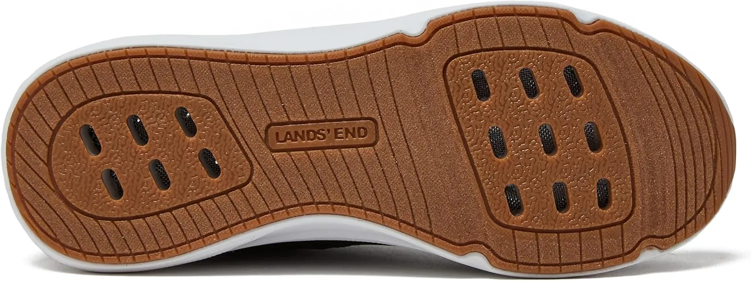 Lands' End Slip On Water Sneakers for Women with Quick Dry Mesh, Lightweight Sport Womens Water Shoes with Drainage Holes for Beach or Pool, Black or Silver, Adult Size 6-11 Water Shoes for Women