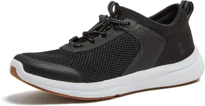 Lands' End Slip On Water Sneakers for Women with Quick Dry Mesh, Lightweight Sport Womens Water Shoes with Drainage Holes for Beach or Pool, Black or Silver, Adult Size 6-11 Water Shoes for Women