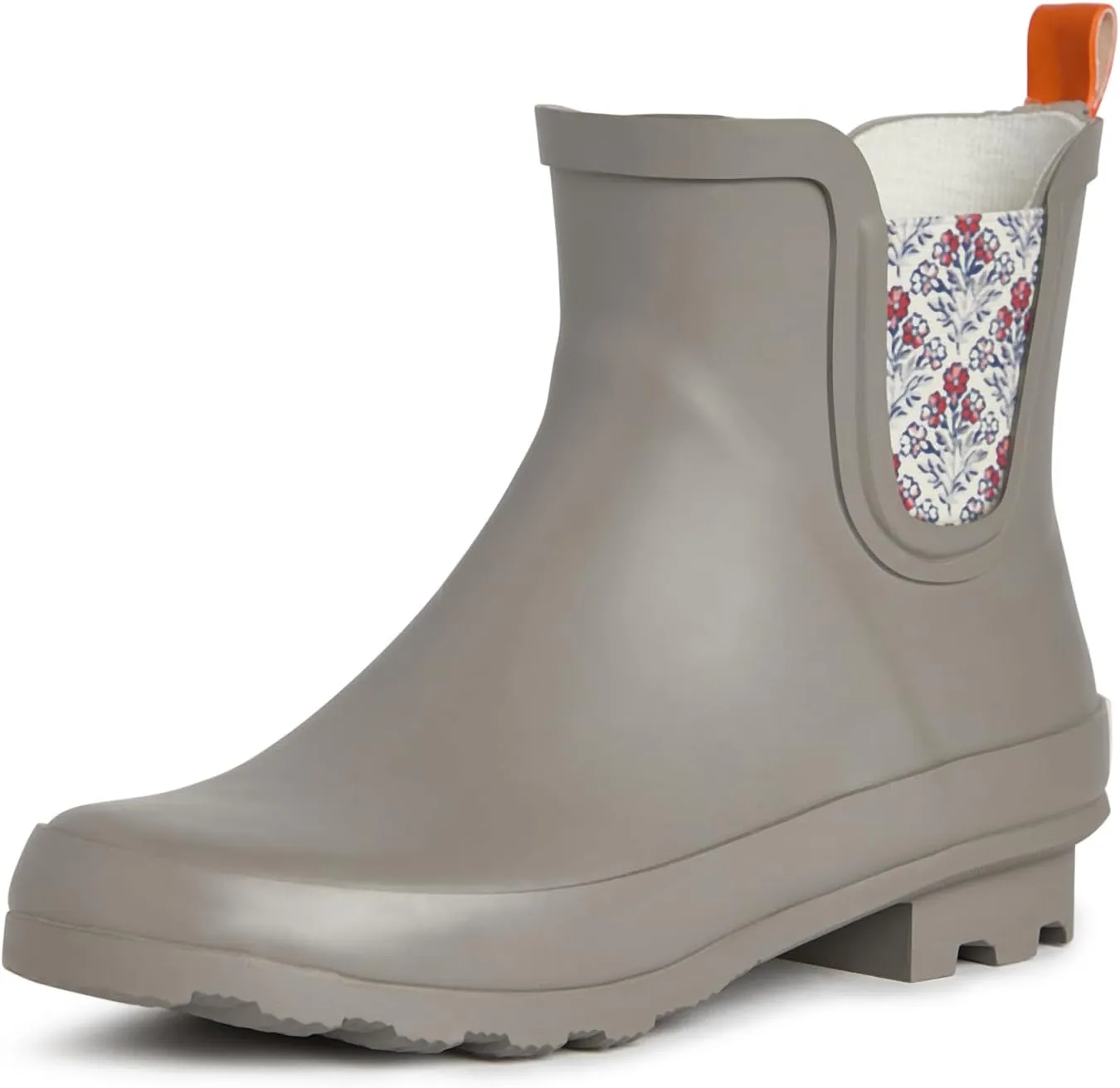Laura Ashley Ladies ELASTIC Mid Cut Ankle Height Rubber Rain Boots