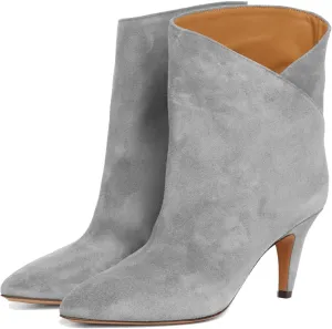 LEHOOR Women Kitten Heel Ankle Boots Wide Calf Pointed Toe Slouchy Western Cowgirl Boots Pull On Low Heel Dress Combat Booties Low Cut Ladies Dressy Casual Comfortable Winter Fall Shoes 4-11 M US