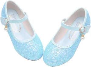 Little Girl's Adorable Mary Jane Ballerina Ballet Flats Sparkle Wedding Party Flower Girl Princess Dress Shoes for Kids