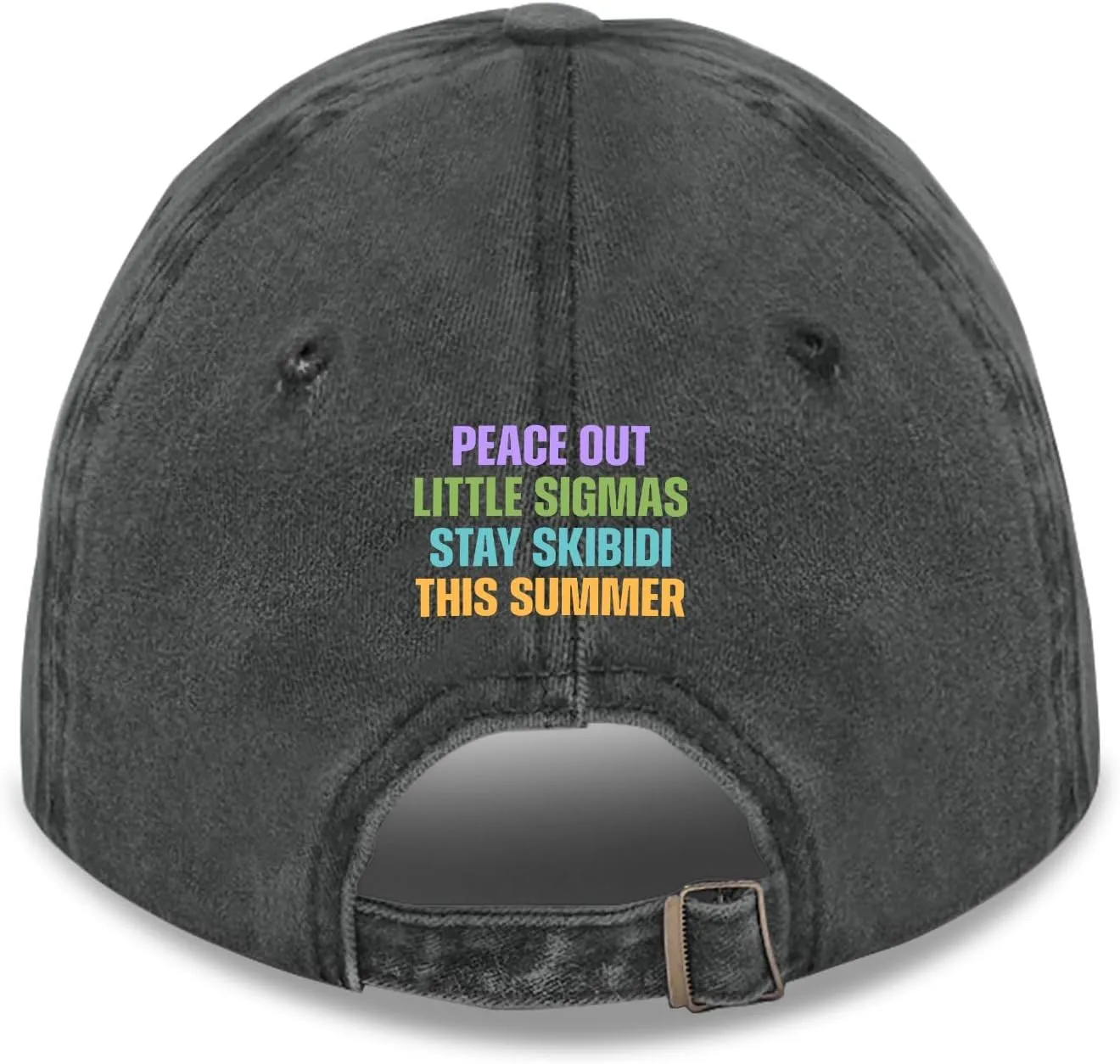 Made in US Peace Out Little Sigmas Stay Skibidi Summer Hat for Mens Baseball Caps Soft Washed Dad