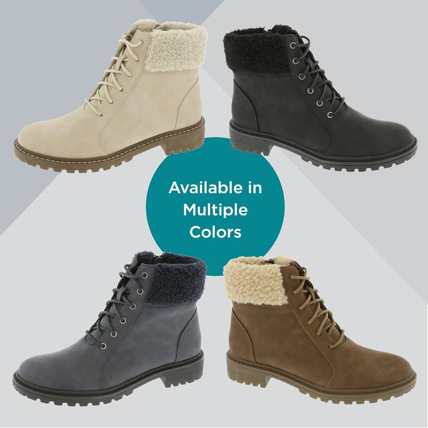 Masseys Women's Hazel Lace-Up Lug Sole Boot