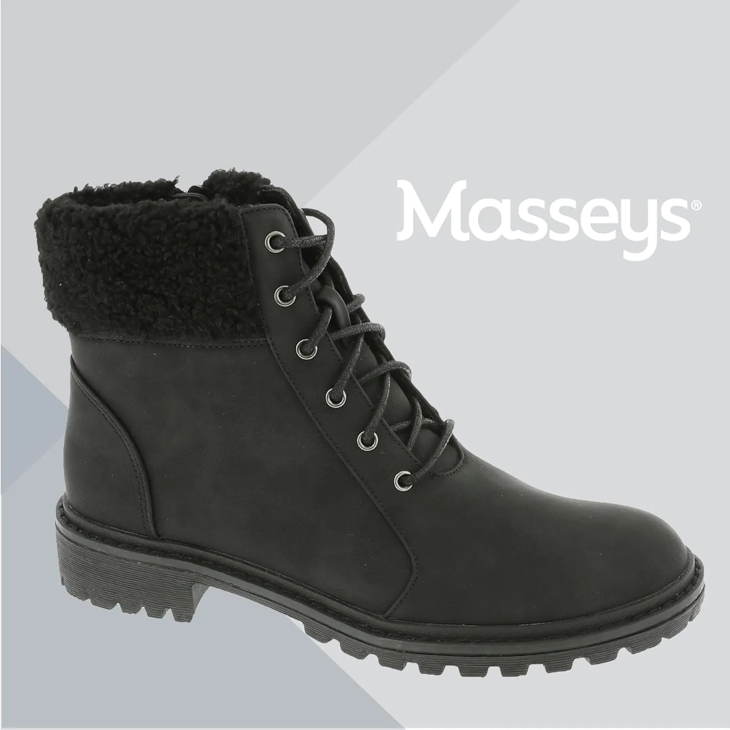 Masseys Women's Hazel Lace-Up Lug Sole Boot