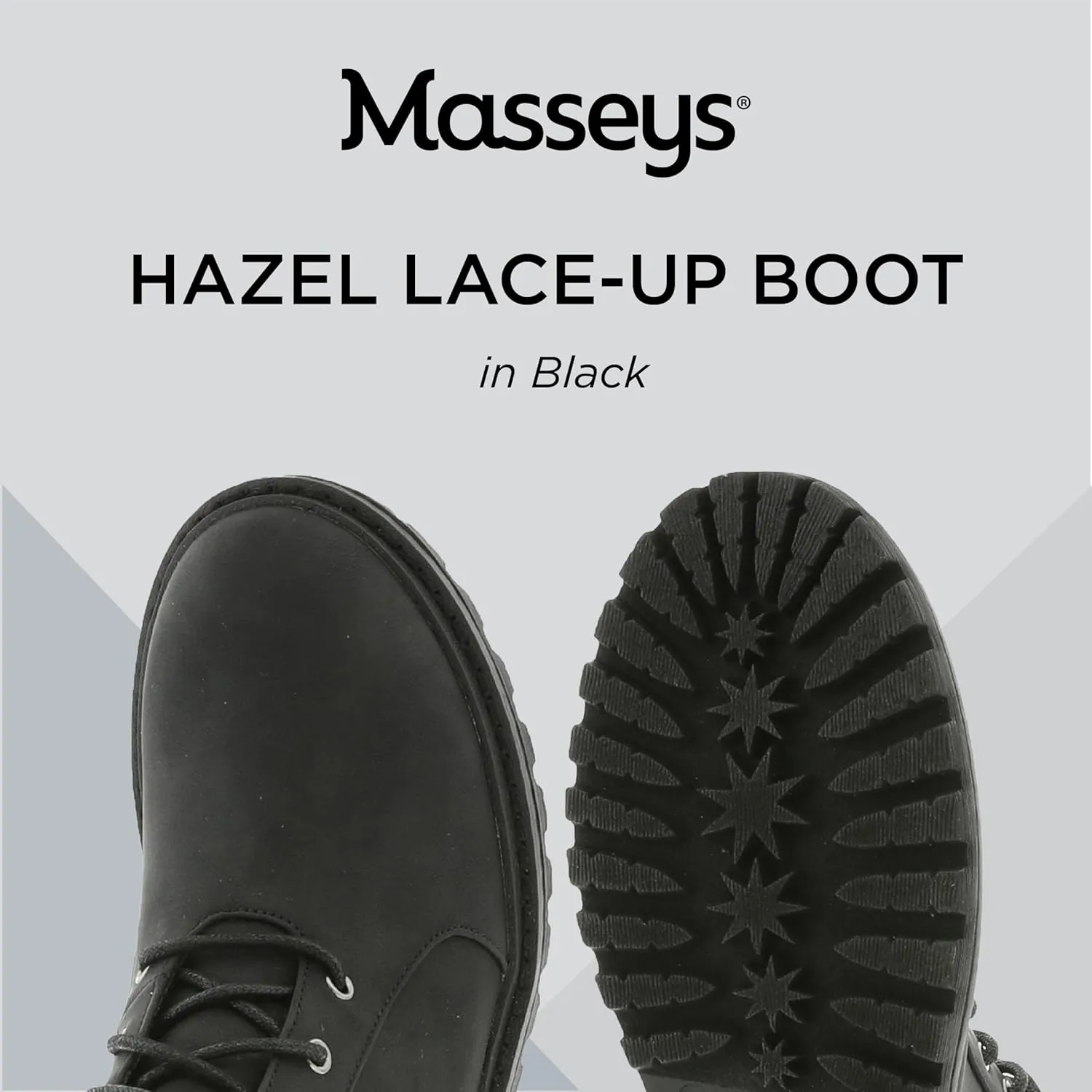 Masseys Women's Hazel Lace-Up Lug Sole Boot