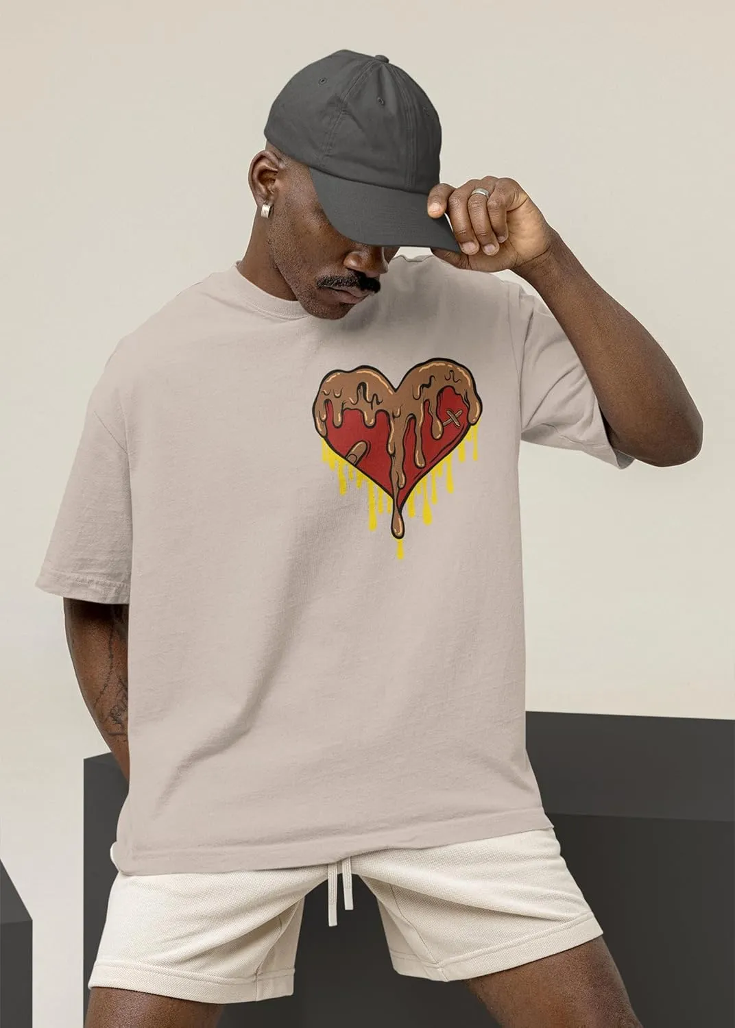 Max 1 Big Head Origins Shirt, Dripping Heart, Shirts Match Sneakers 2D Sand Sneaker T-Shirt Tee