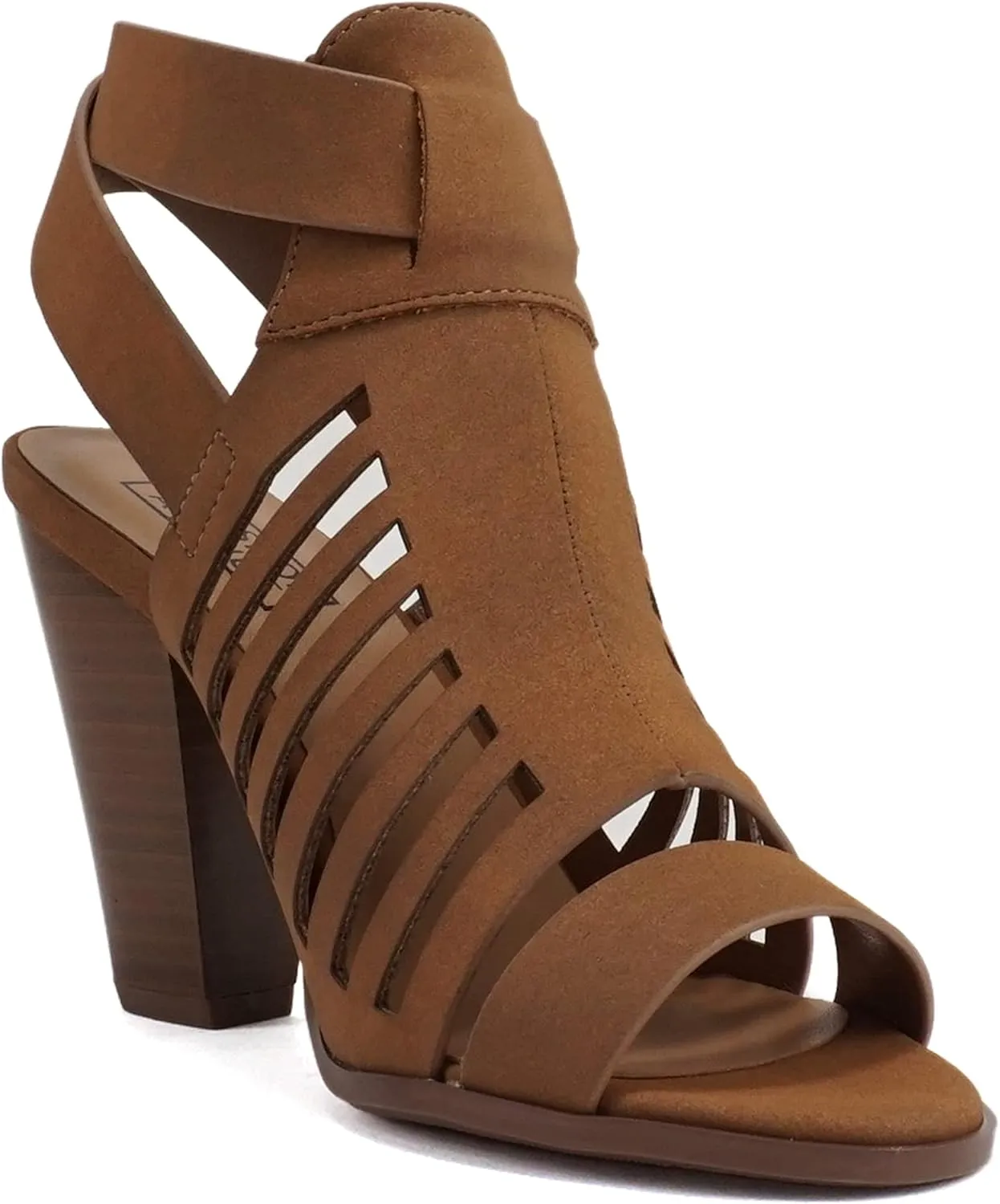 Mayo ~ Gladiator Cutout Stacked Chunky High-Heeled Dress Sandals with Adjustable Ankle Strap